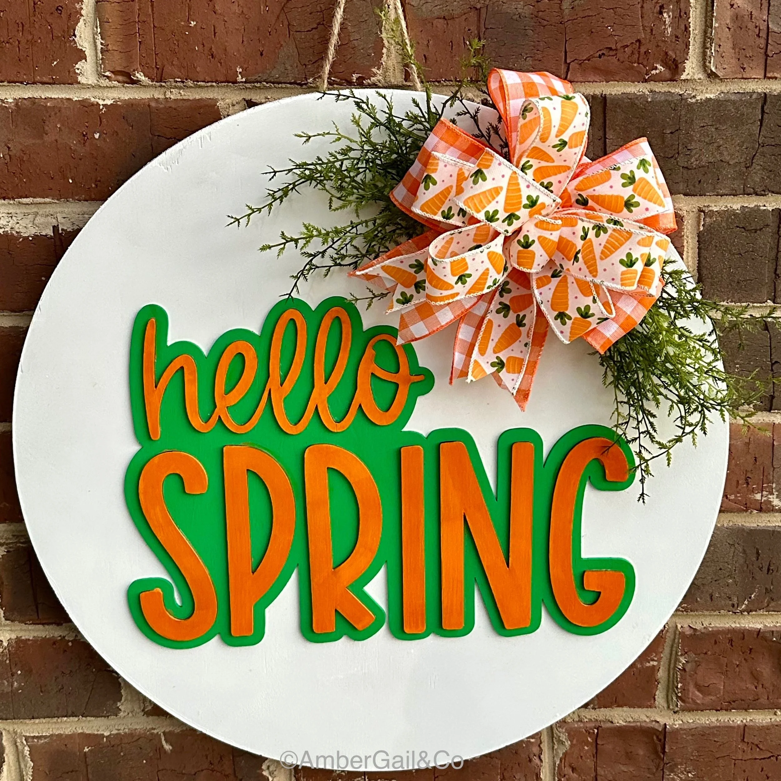 Hello Spring layered door hanger RTS