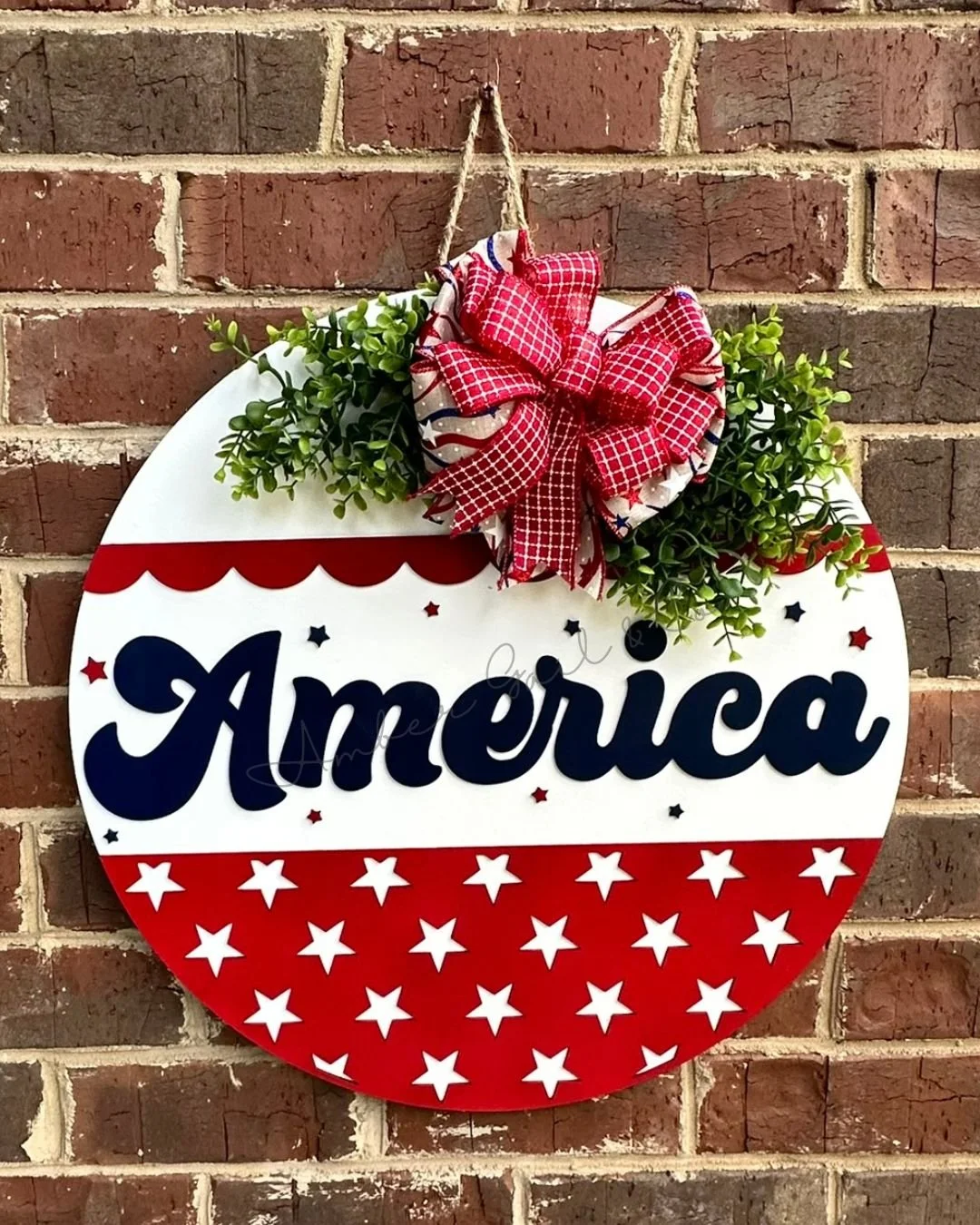 America stars & scallop Door Hanger RTS