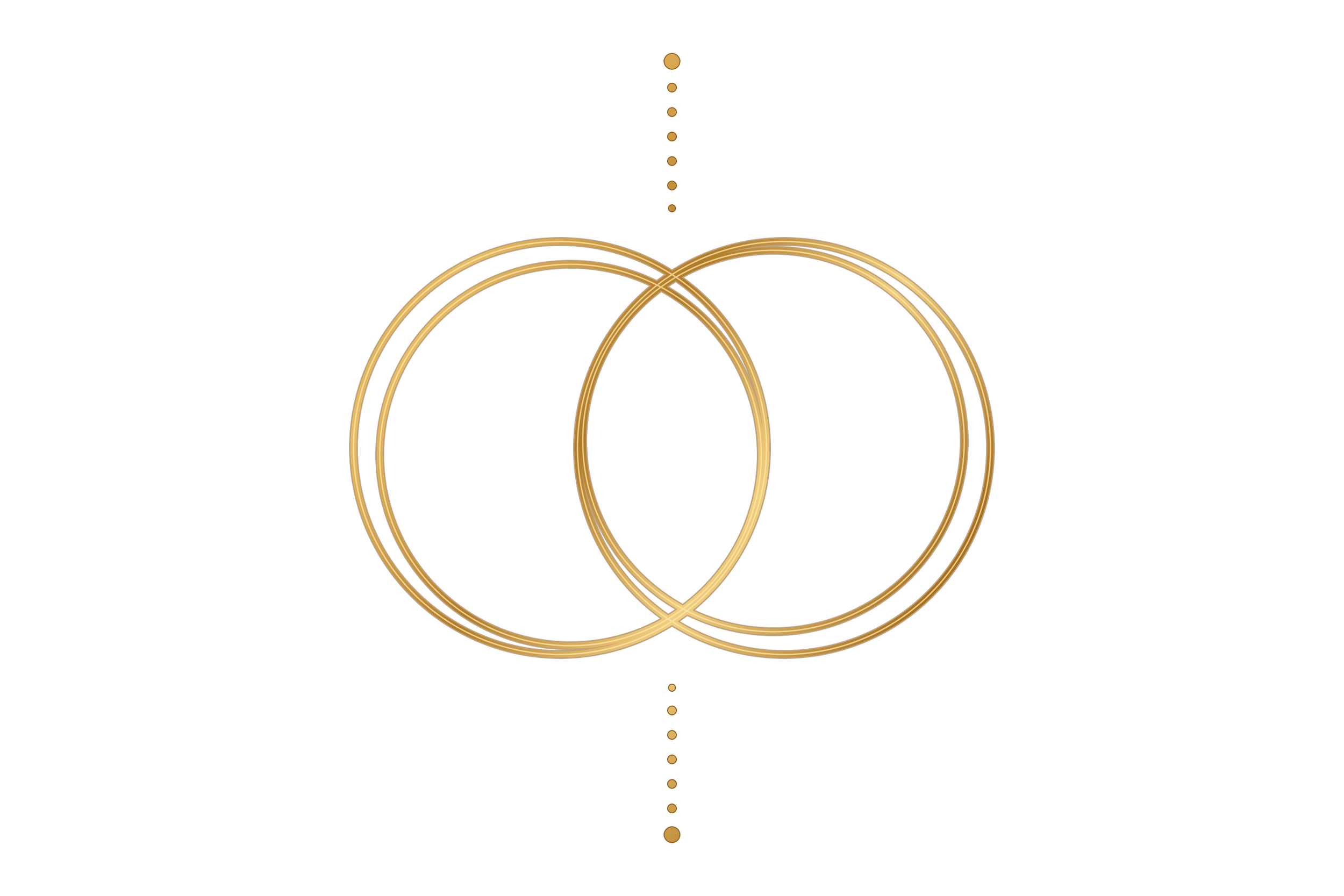 An image of a golden icon representing spiritual twins