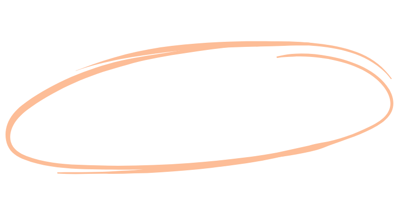 Orange oval outline on a transparent background.