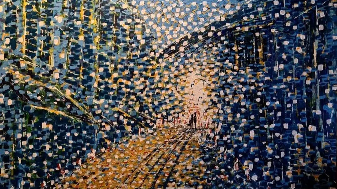 An impressionistic painting belves