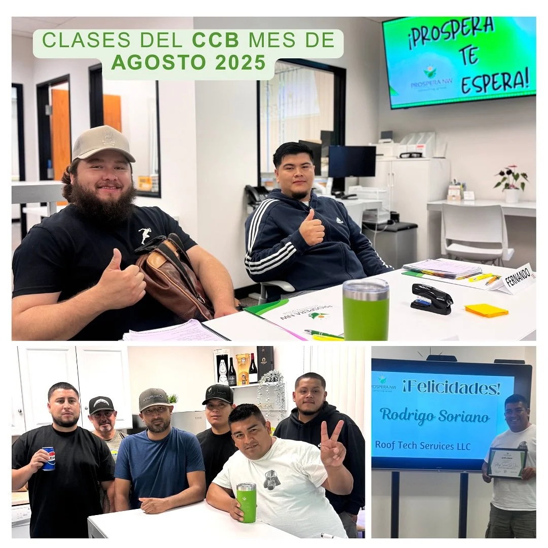 Clases del CCB mes de Agosto 2025👷🏽&zwj;♂️👷🏼&zwj;♂️

Queremos compartir con ustedes momentos de nuestros estudiantes. &iexcl;Emprende tu negocio ahora!

Gracias su perseverancia. &iexcl;Les deseamos mucho &eacute;xito!🍀

#pnw #ccb #prosperanw #i