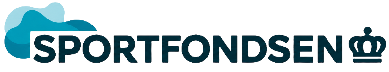 Logo met de tekst 'SPORTONDSEN' en grafische elementen zoals wolken en een persoon die traint.