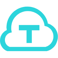Teal cloud icon with letter T inside
