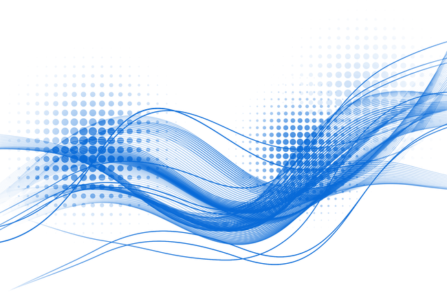 Silhouette of a person on a motorcycle in blue, facing side view