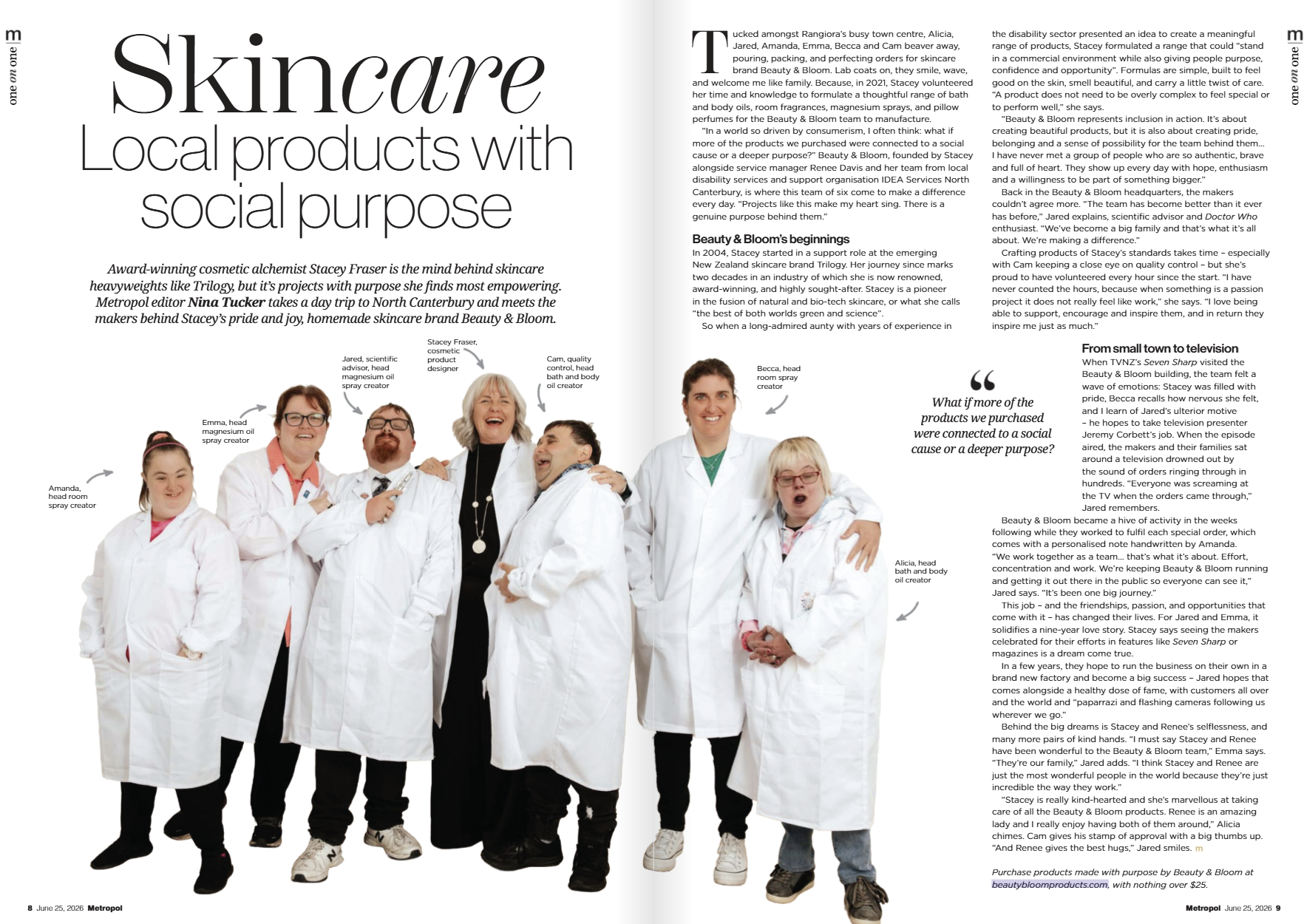 Our Makers Are Magazine Stars! Beauty &amp; Bloom Featured in Metropol