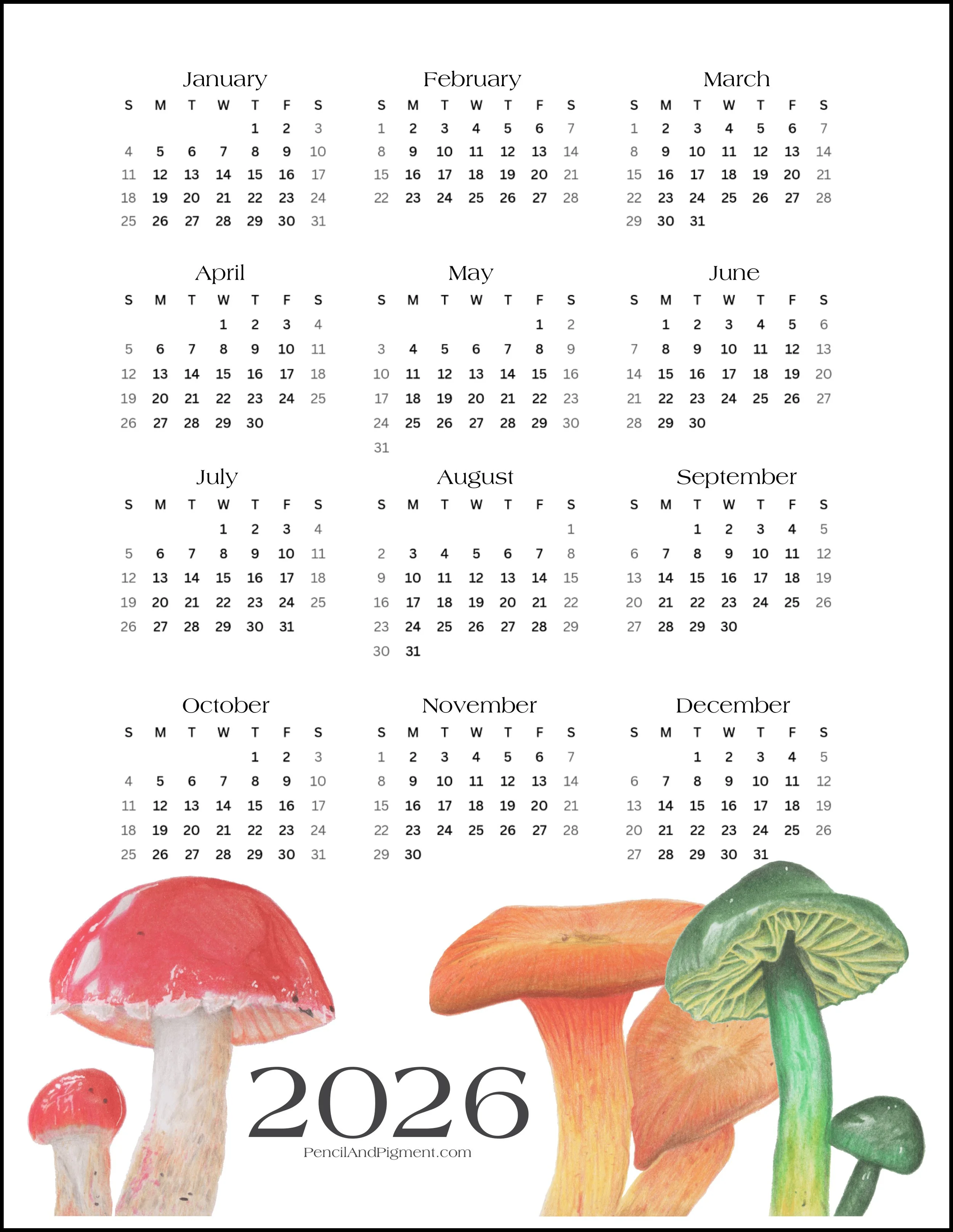 2026 Calendar