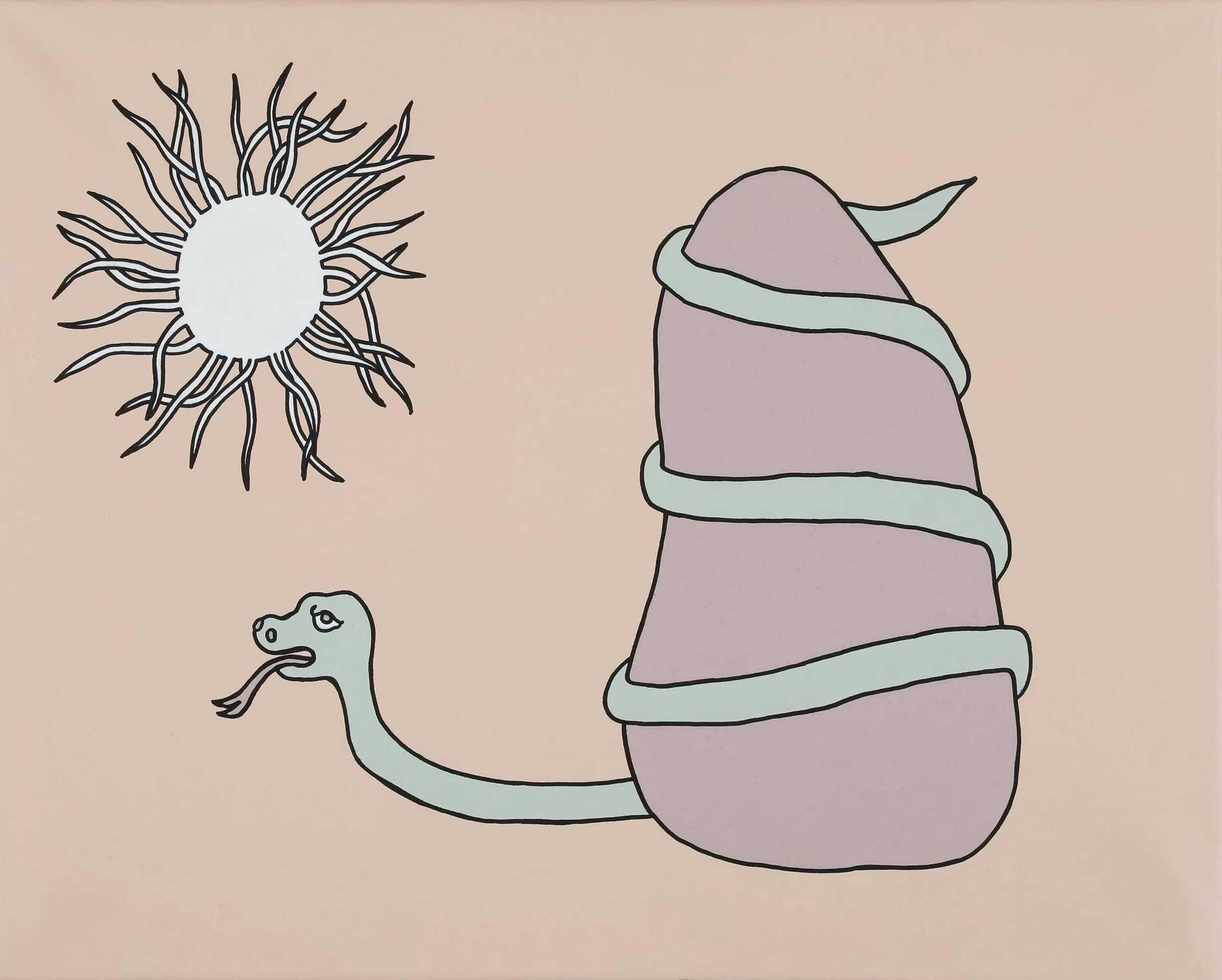 Danish Quapoor, uphill battle, Acrylic and paint pen on stretched paper, 40.5 x 50.5cm, Photographer: Amanda Galea.