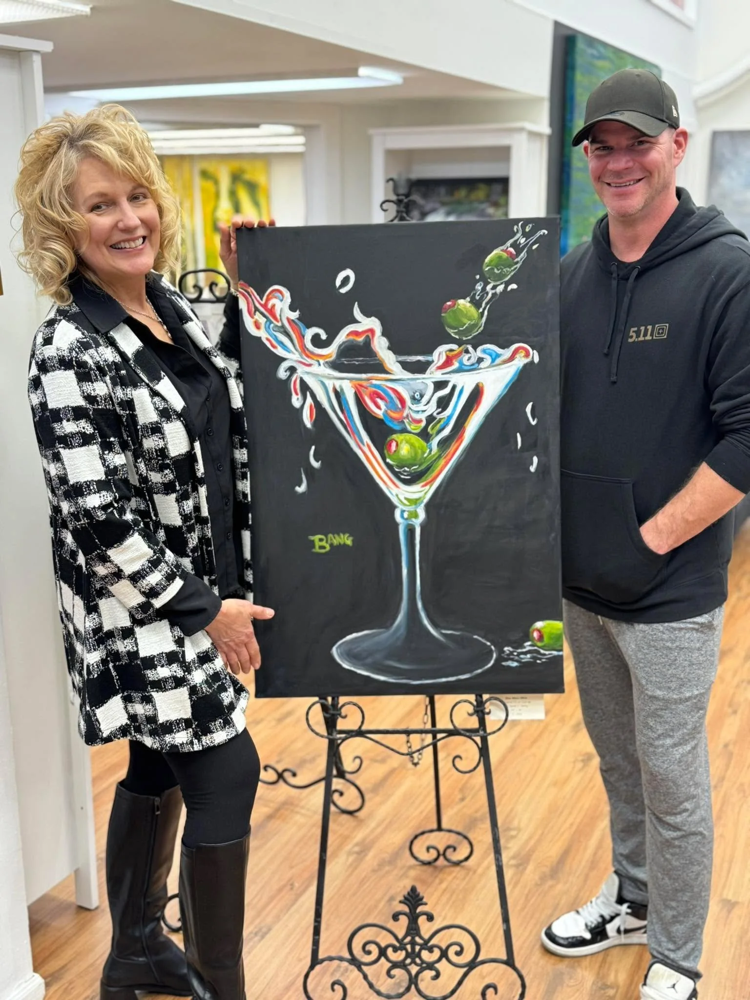 I have the best job on earth! Selling beautiful art! This gorgeous oil on canvas by Sarah Bang sold tonight at RedDoor Gallery! I love my artists and I love my art patrons!