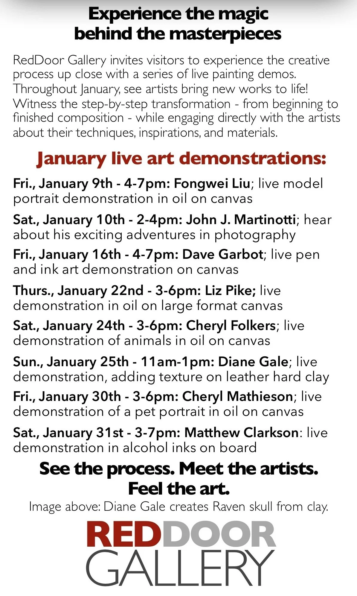 Brush Strokes in Motion; Live Art Demos throughout January! See Fongwei Liu paint a live model.