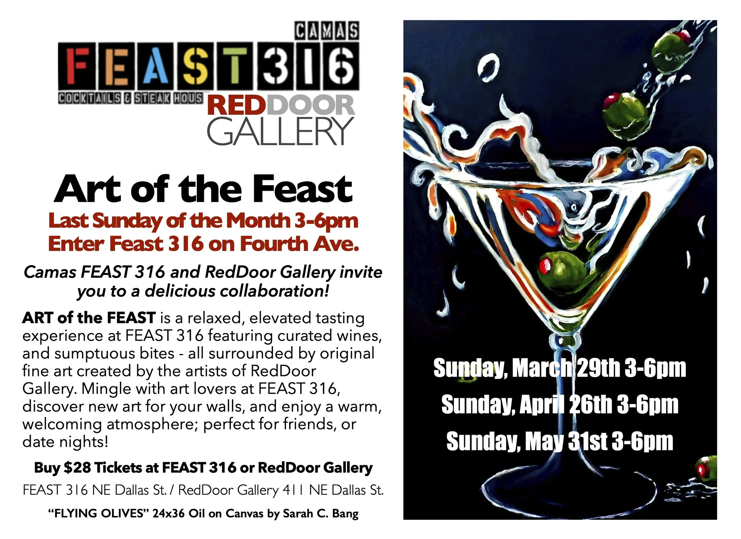 ART of the FEAST! A delicious collaboration between FEAST 316 and RedDoor Gallery
