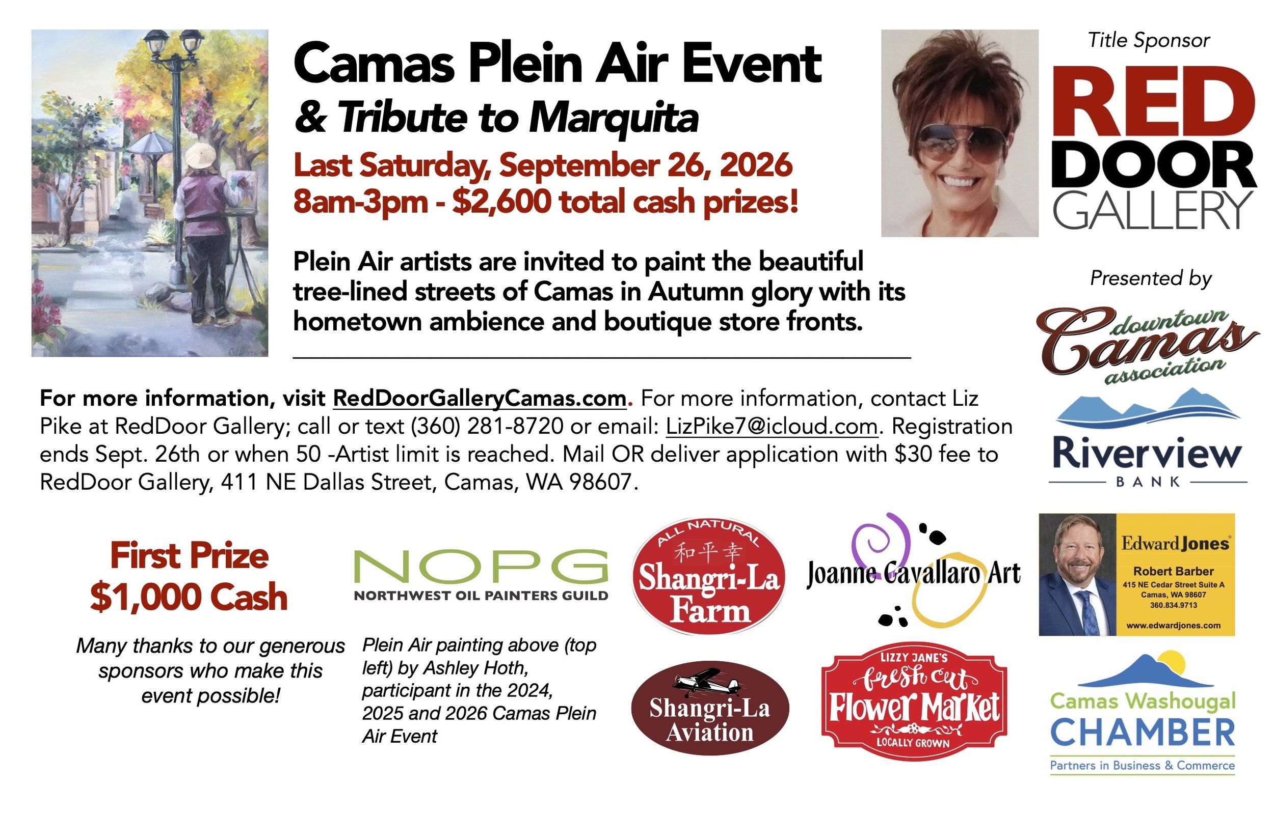 Camas Plein Air Event and Tribute to Marquita!