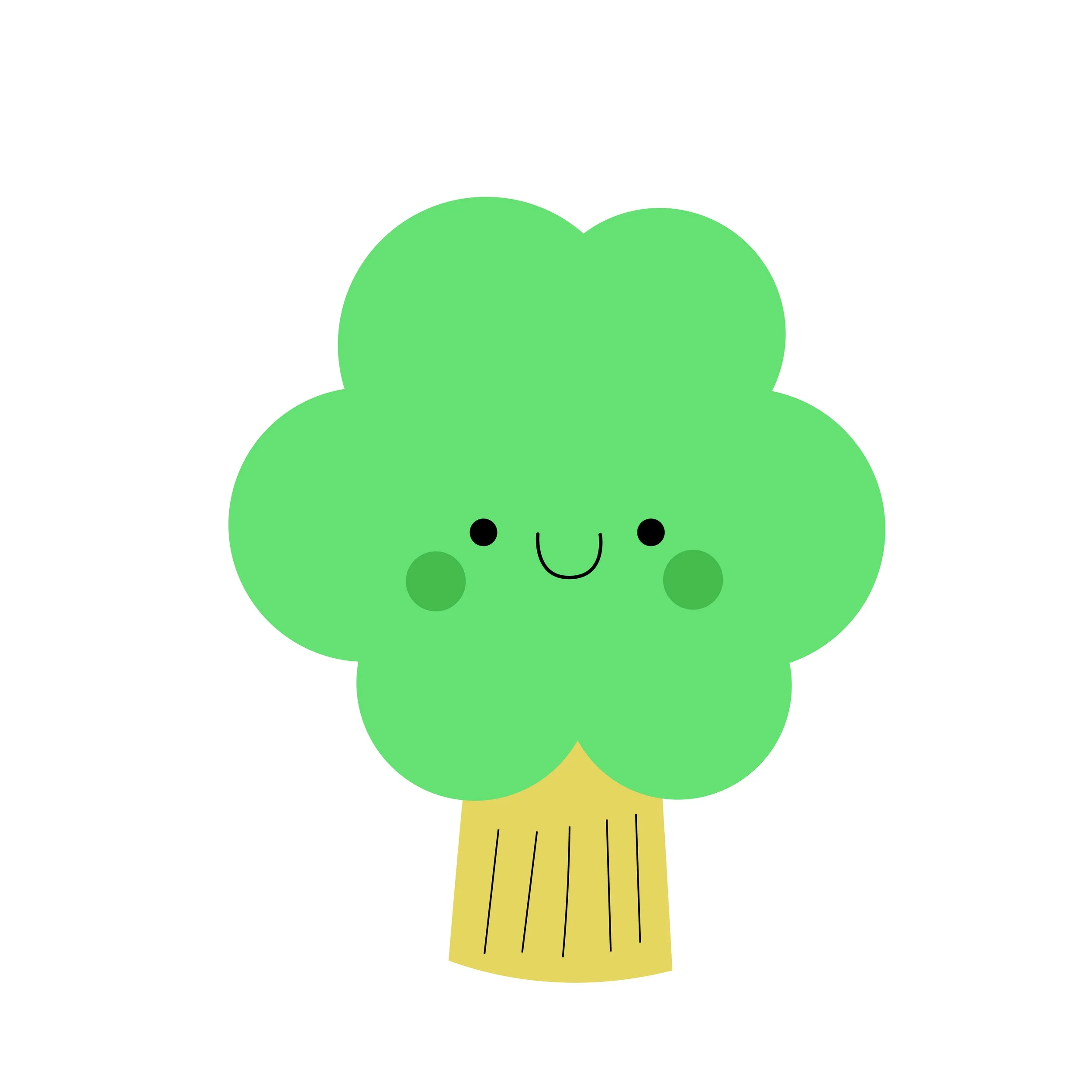 Sunnyside Social Nutrition System® illustration of a smiling green tree