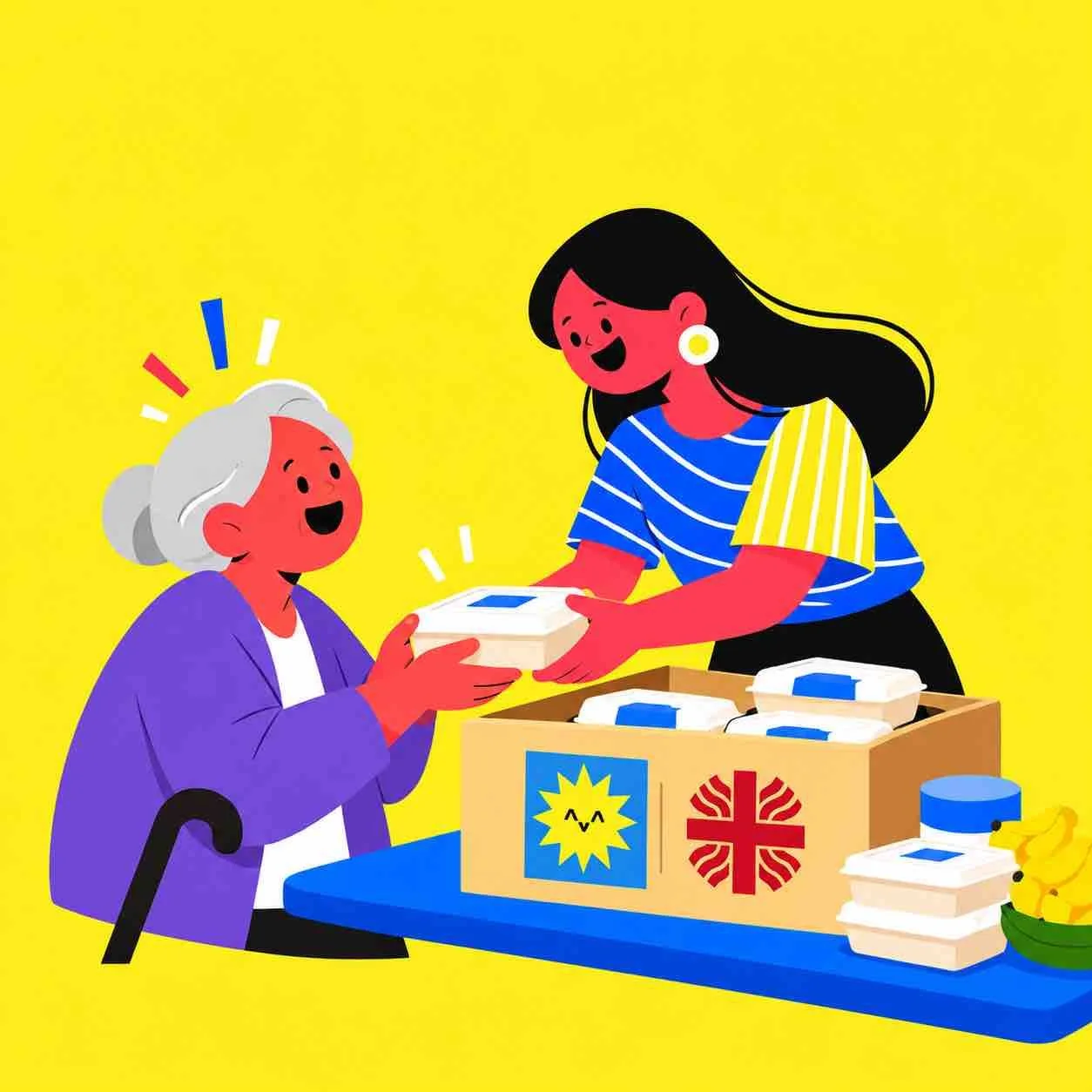 Sunnyside Caritas Manila Pamana Teen giving food to elderly