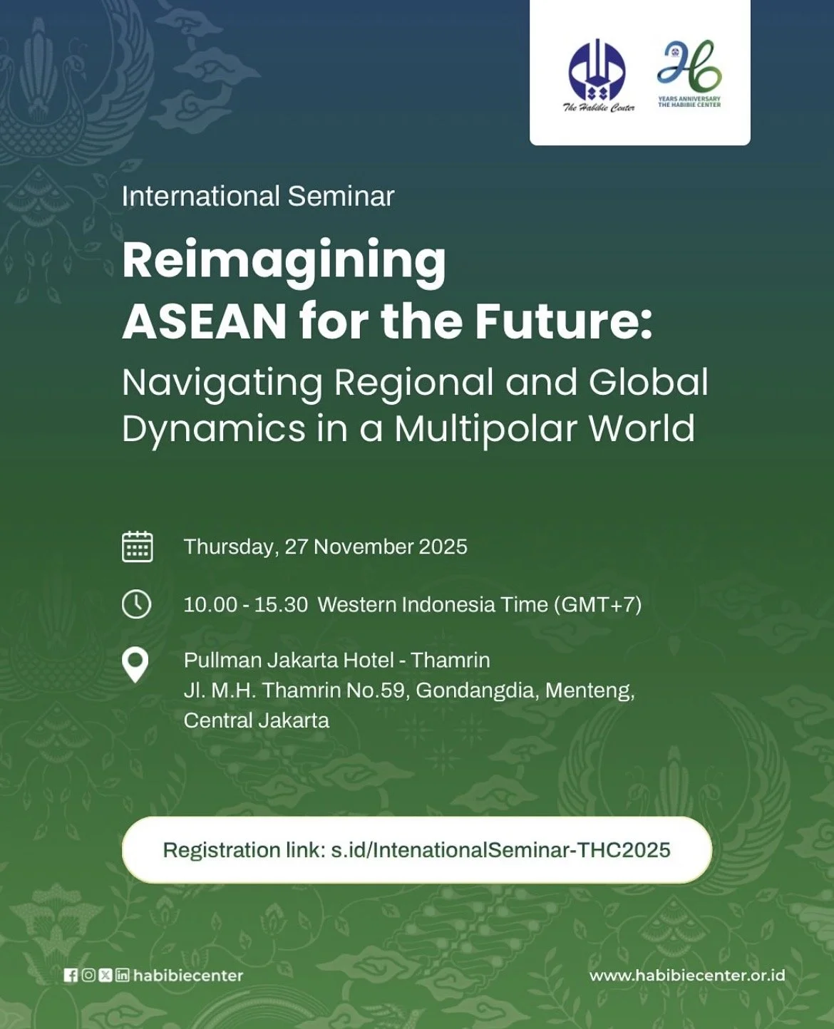 [27 Nov] Reimagining ASEAN for the Future: Navigating Regional and Global Dynamics in a Multipolar World
