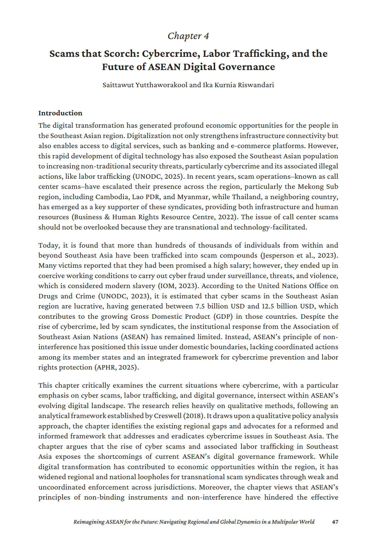 Scams that Scorch: Cybercrime, Labor Trafficking, and the Future of ASEAN Digital Governance