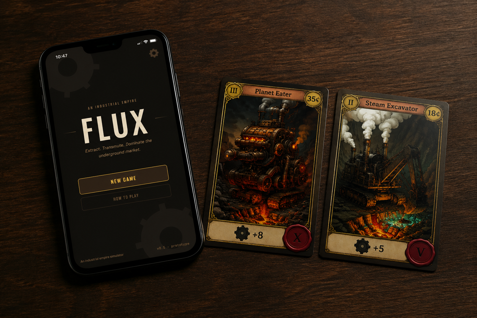 FLUX: A Phygital Steampunk Board Game - Emre Seyhan