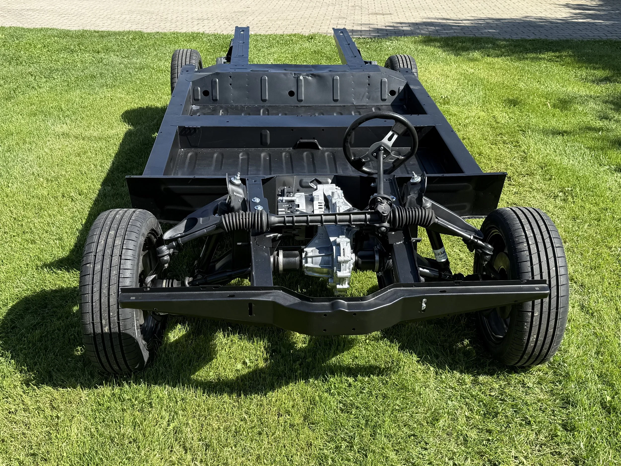   SURUS Automotive also produces the Rolling Chassis, a skateboard platform with an electric powertrain for any car body.  
