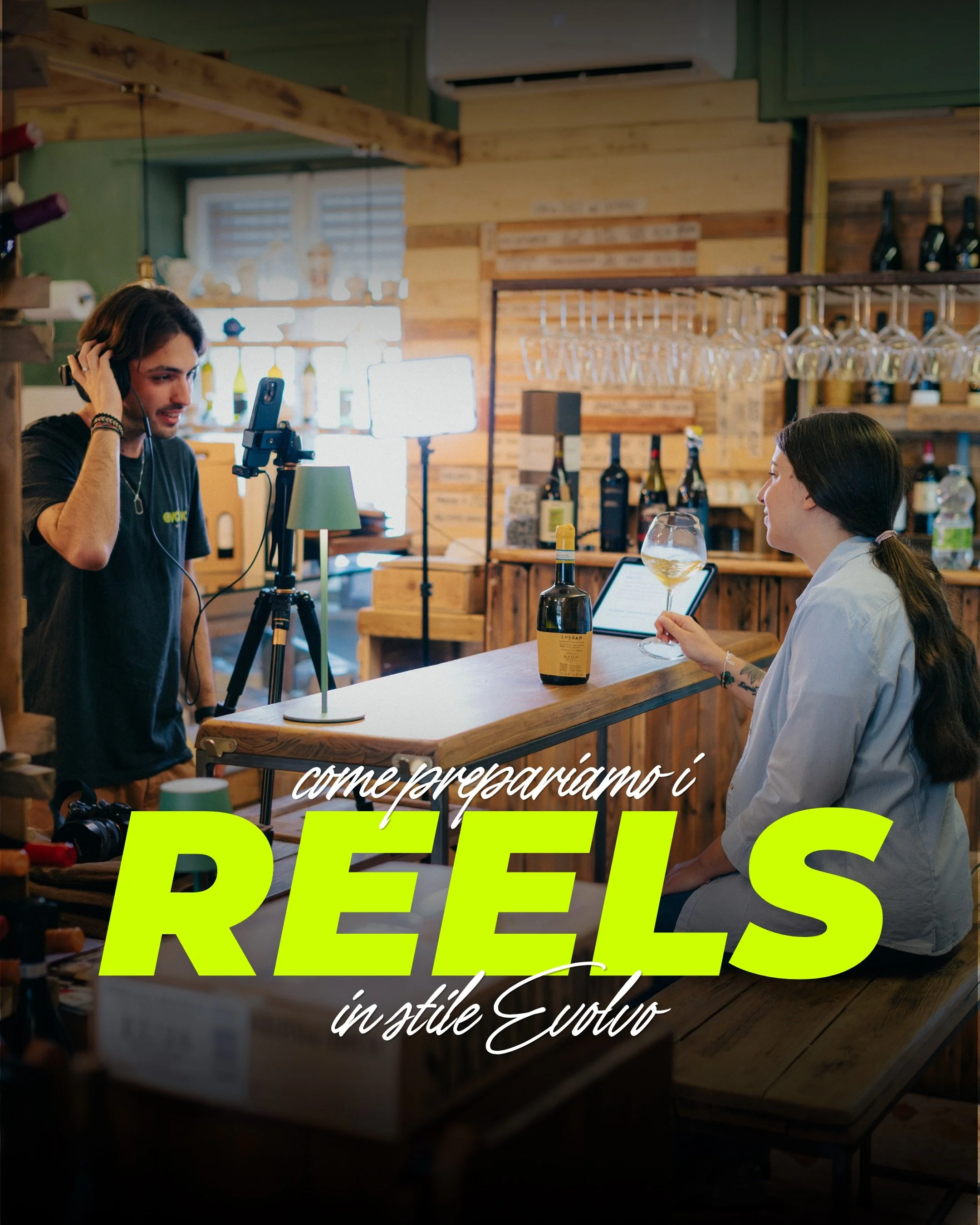 Come registriamo i reel con i nostri clienti?

La risposta &egrave; semplice: non lasciamo nulla al caso.

Prima dello shooting definiamo i temi da trattare, prepariamo i testi e costruiamo ogni contenuto con una struttura precisa: HOOK, messaggio pr