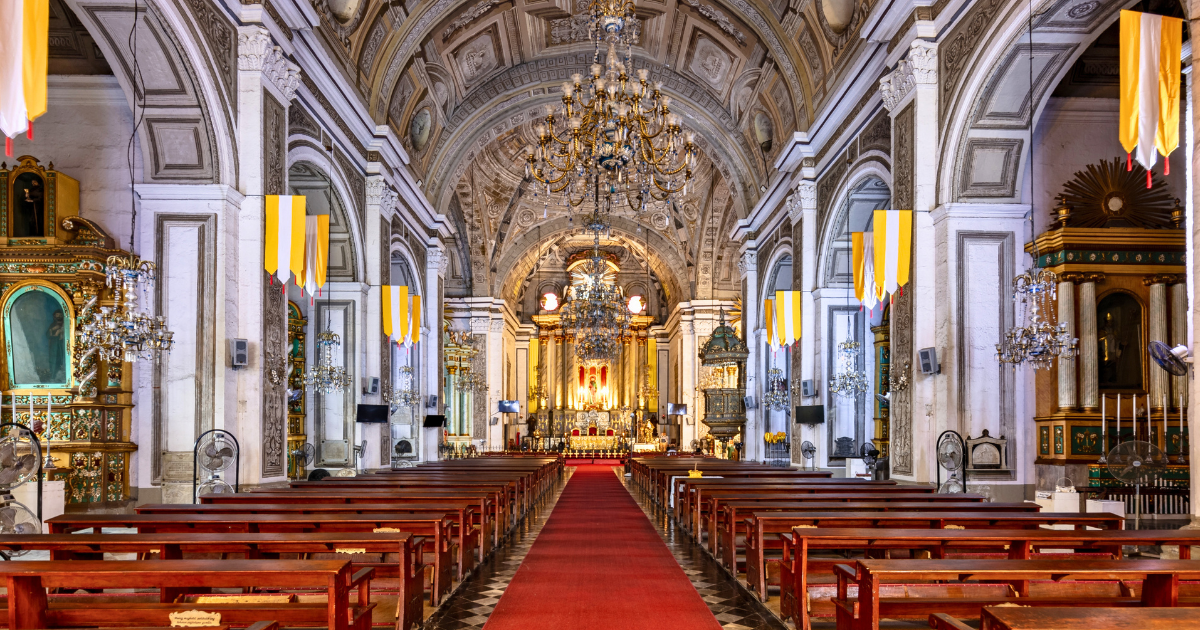 Interior of San Agustin Church in Intramuros Manila