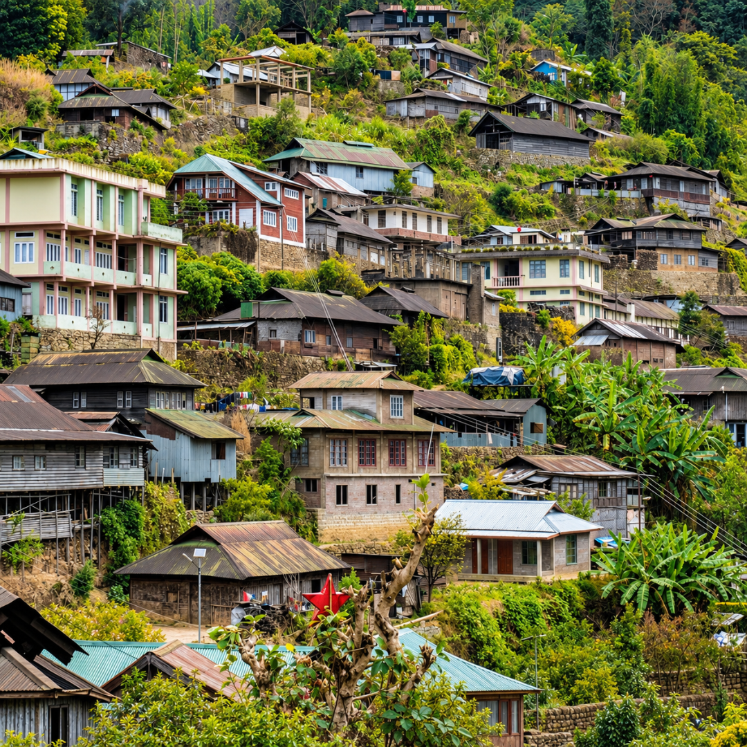 Khonoma, an Angami village in Nagaland, where we’ll explore historic forts, traditional houses and alder farms while learning about community conservation.