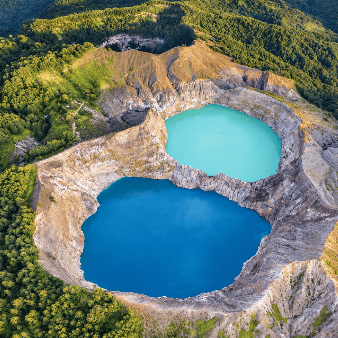Kelimutu Crater Lakes on Flores in Indonesia 