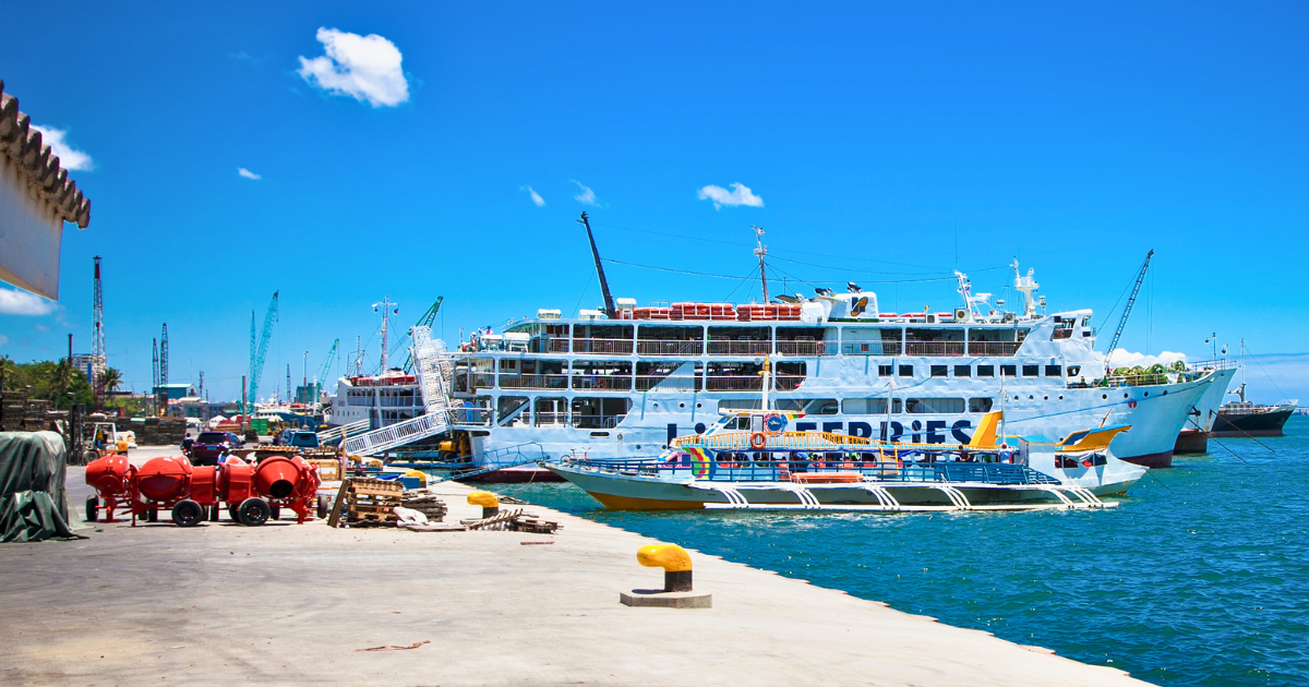 Ferry at a port in the Visayas in the Philippines