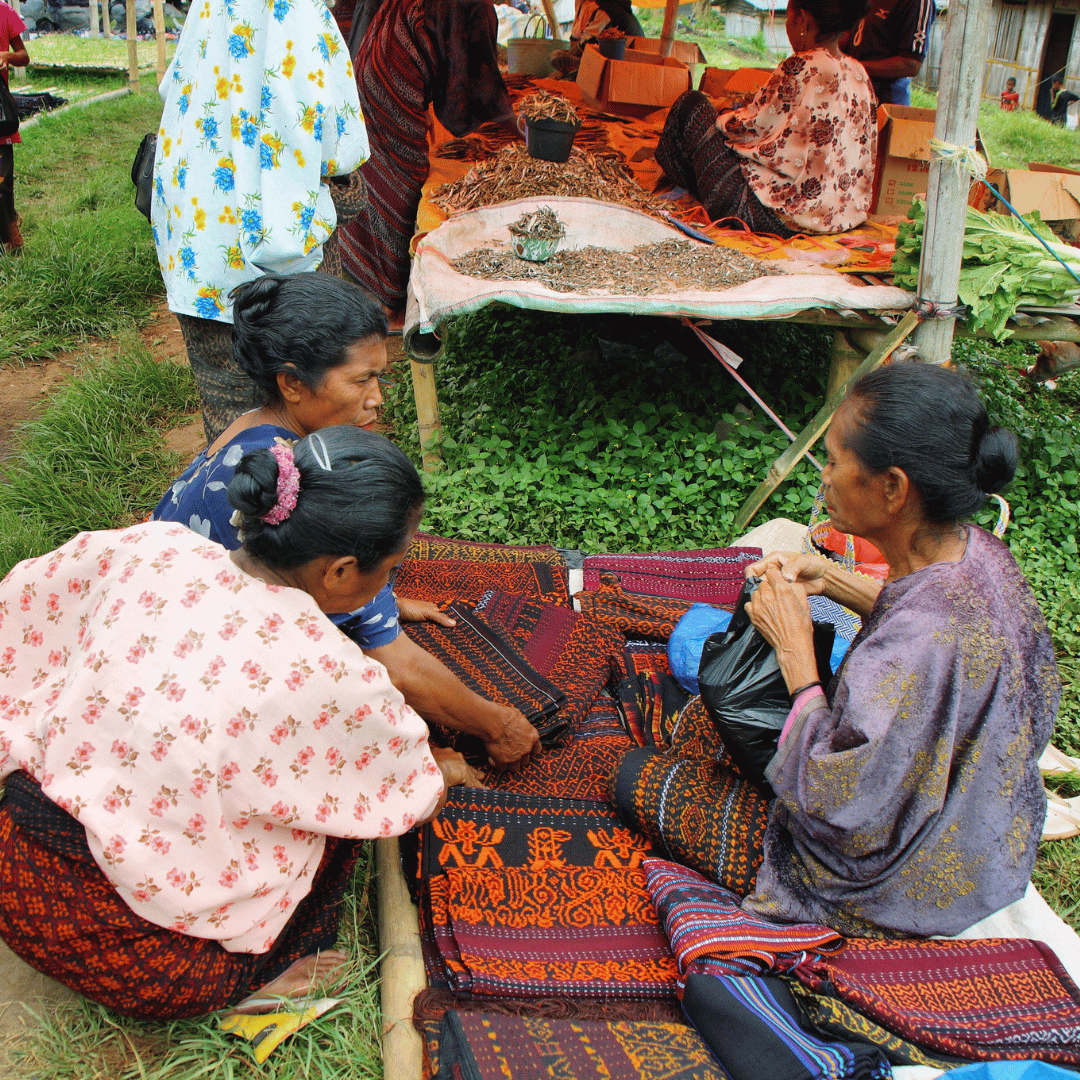Traditional village market in Moni, Flores