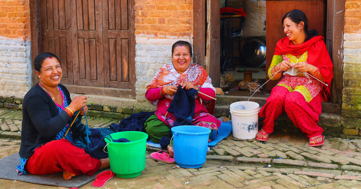 Nepali knitters in Kathmandu