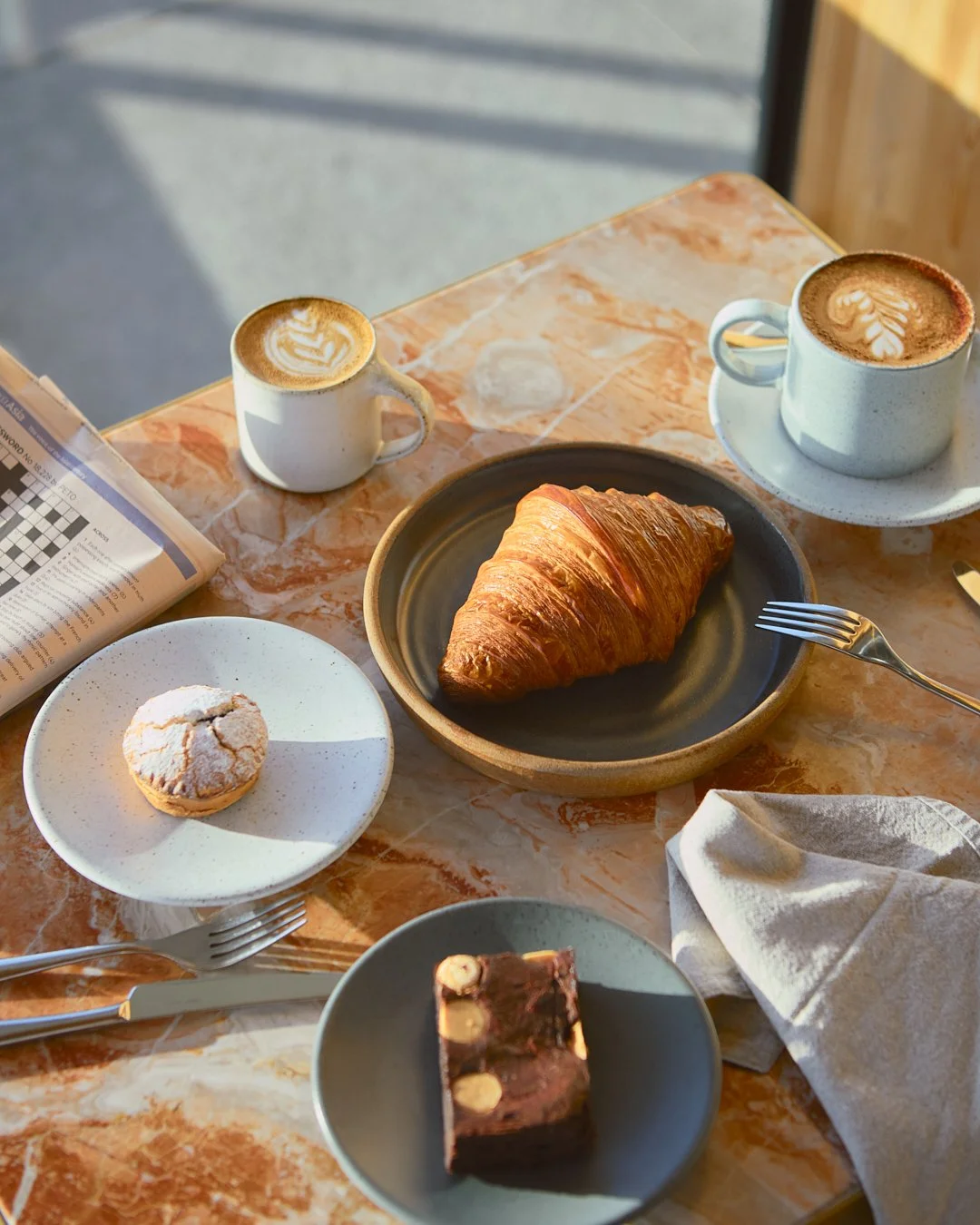 Sunny croissant love at @patinaedinburgh