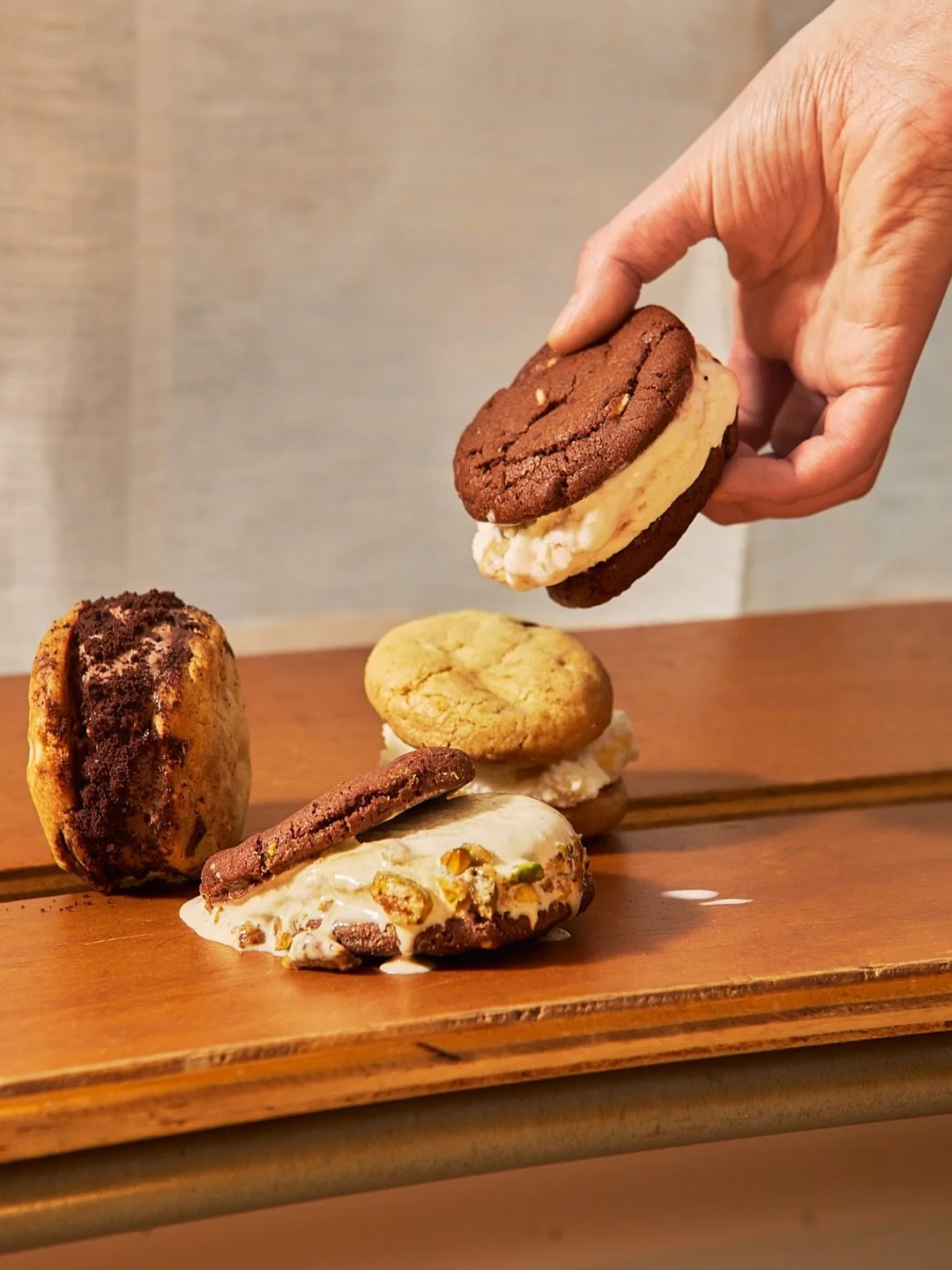 This was a fun one for @poco.gelato. Gelato cookie sandwiches, get them before they melt on you!