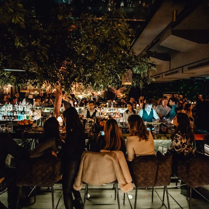 Blick ins innere der Cocktailbar Hannelore