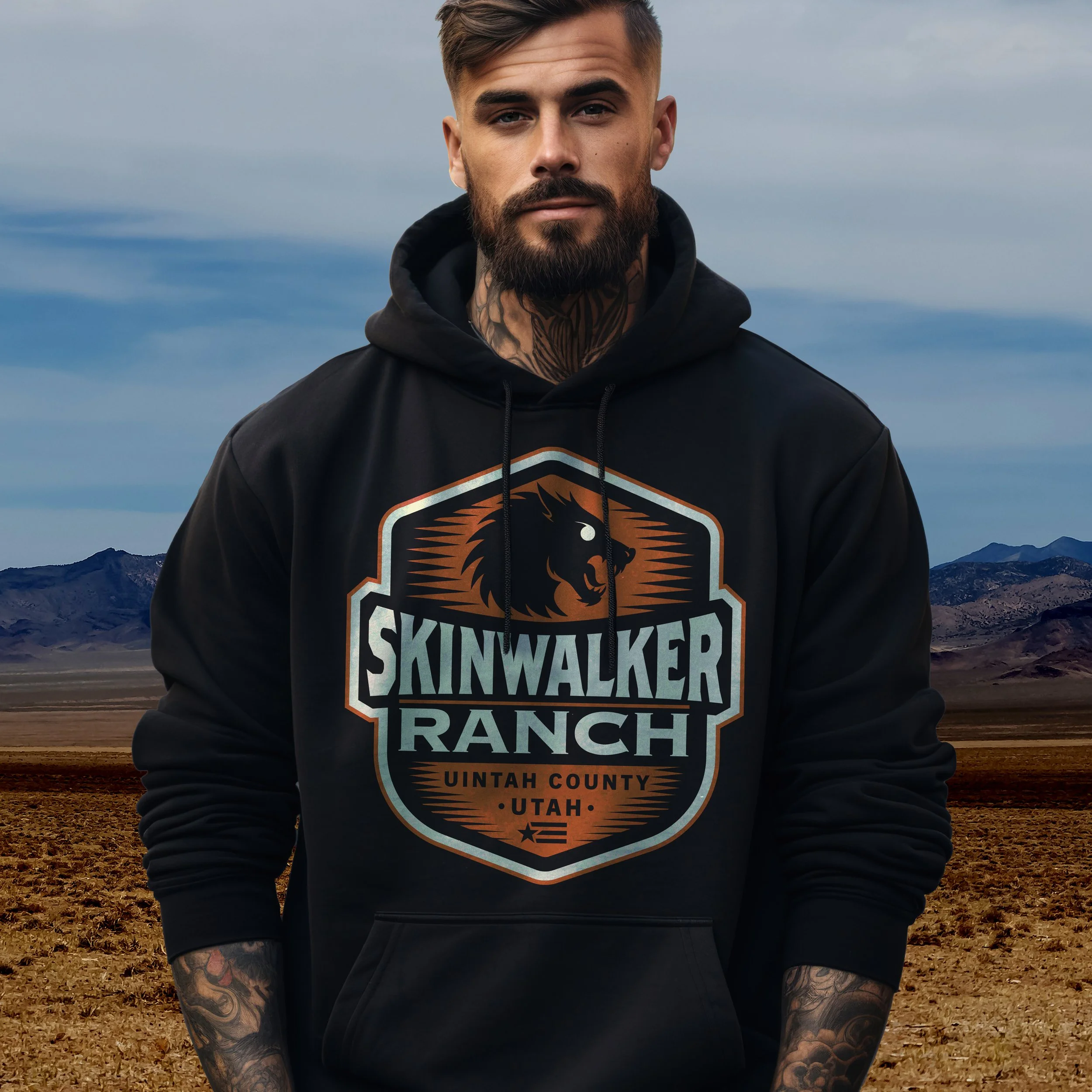 Black Graphic Hoodie