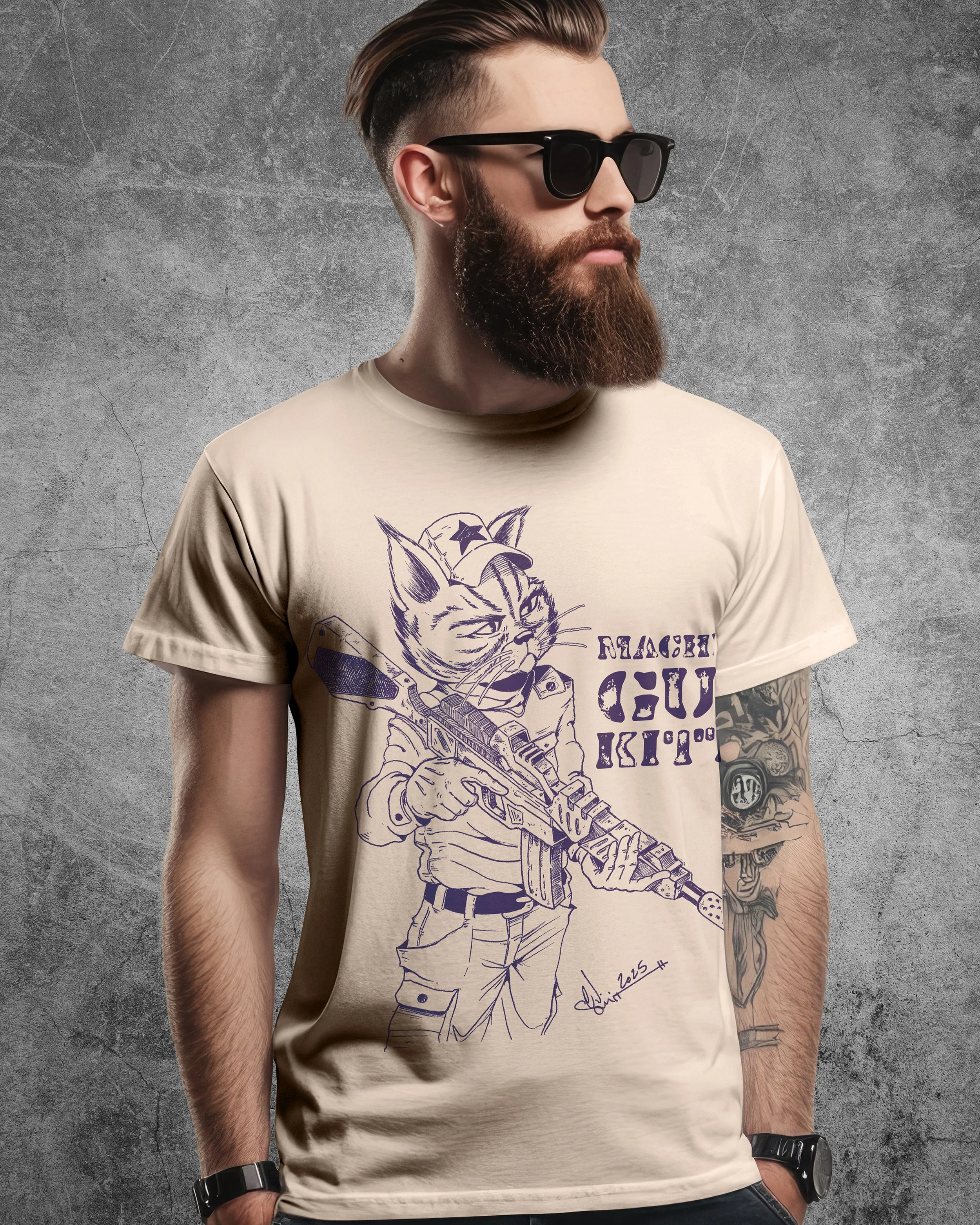 Machine Gun graphic tee