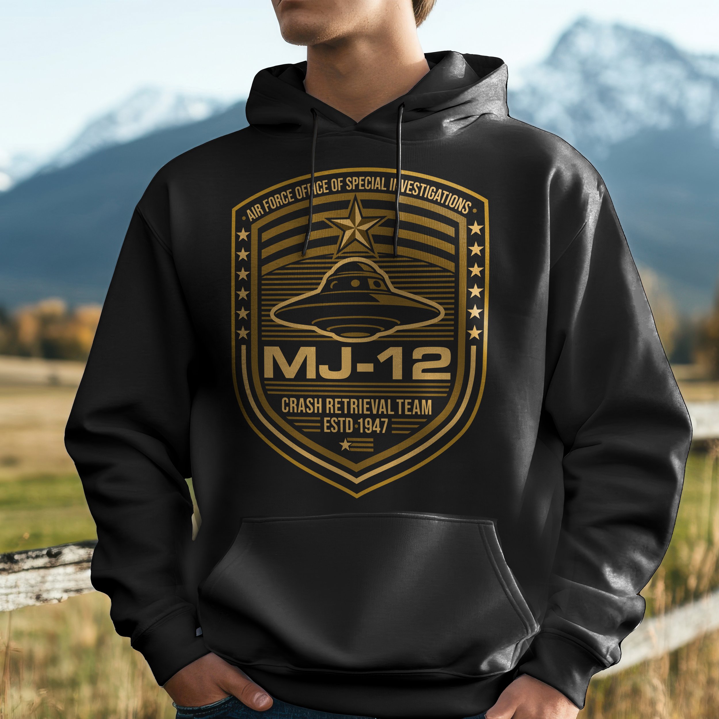 MJ-12 Graphic Hoodie UFO Hoodie