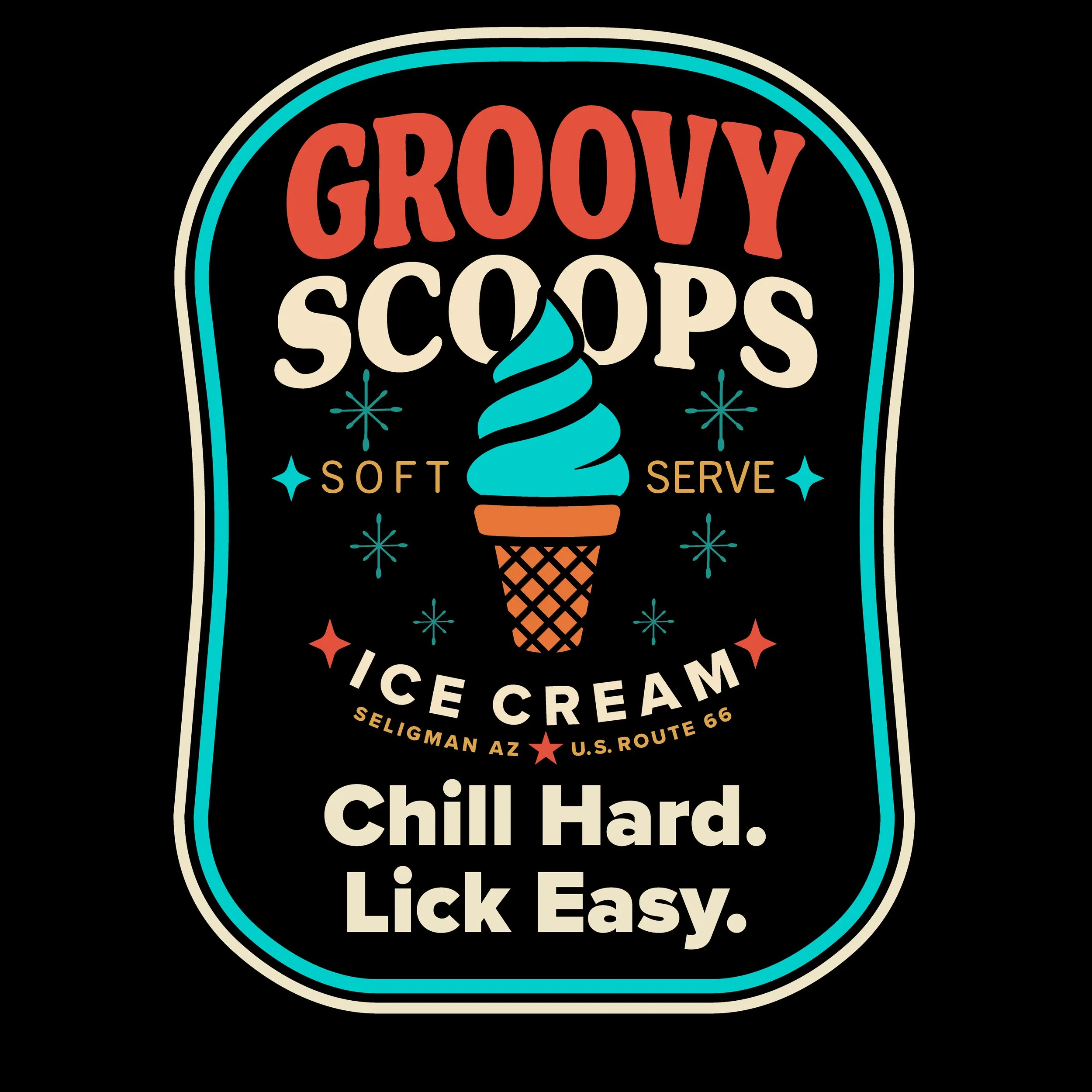 Groovy Scoops Ice Cream Logo
