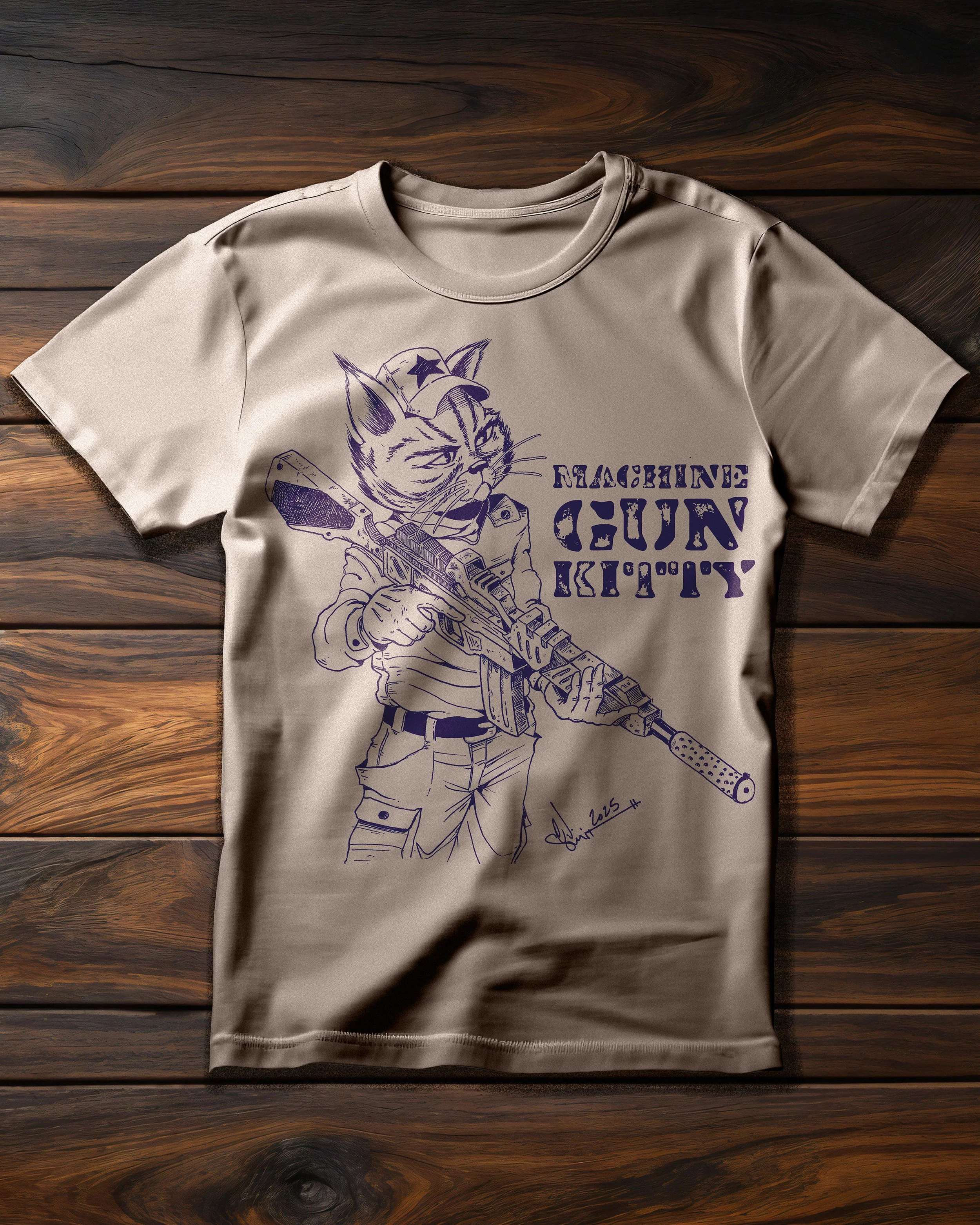 Cat shirt graphic tee with a cat