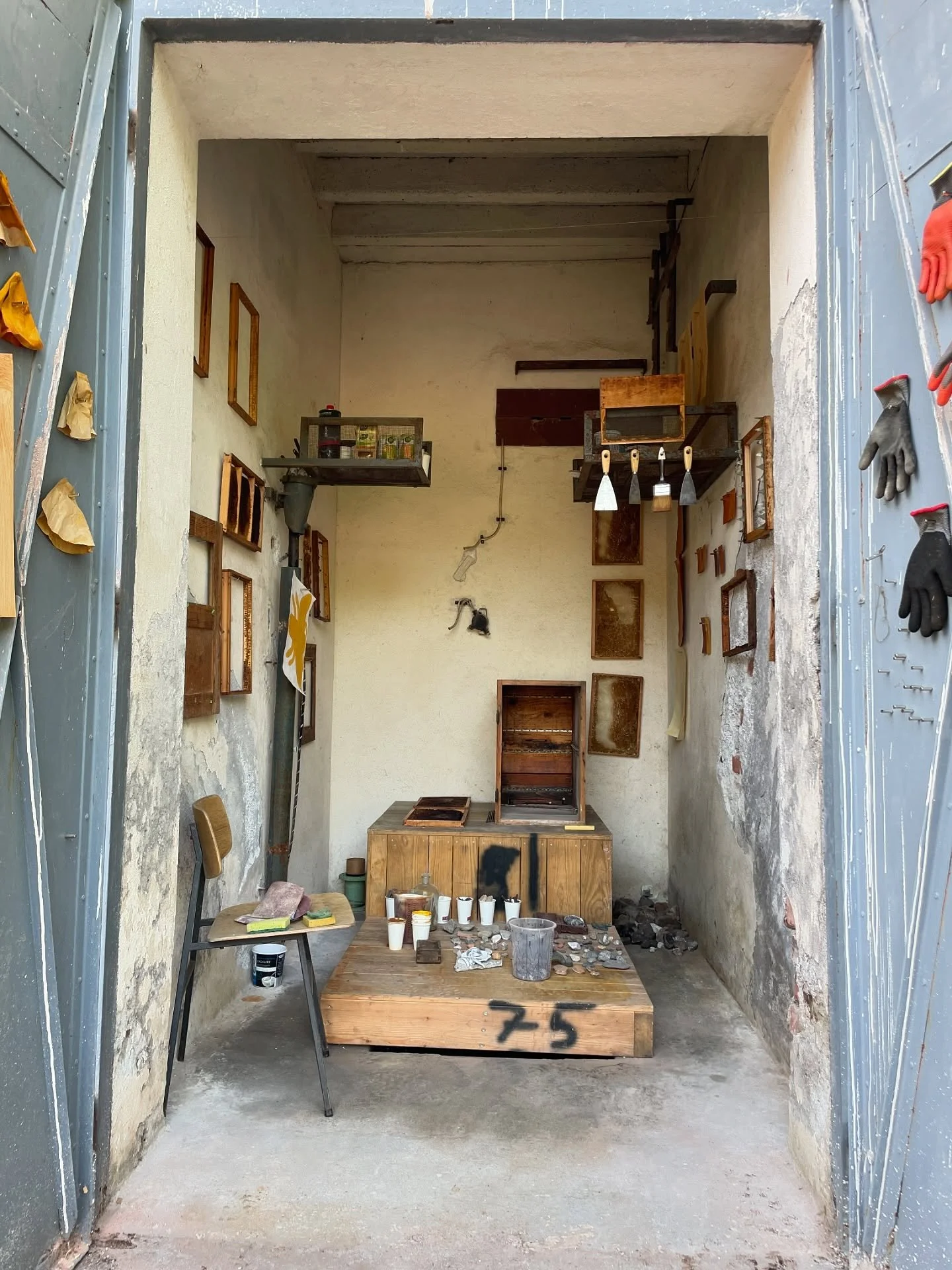 My lovely, tiny studio these past few weeks.

It&rsquo;s been a pleasure to work here and explore the history of Idrija and its mine.
A big thank you to Ipihan for this amazing opportunity!

Opening starts this evening
Ipihan 15 | August 8, 9 &amp; 1