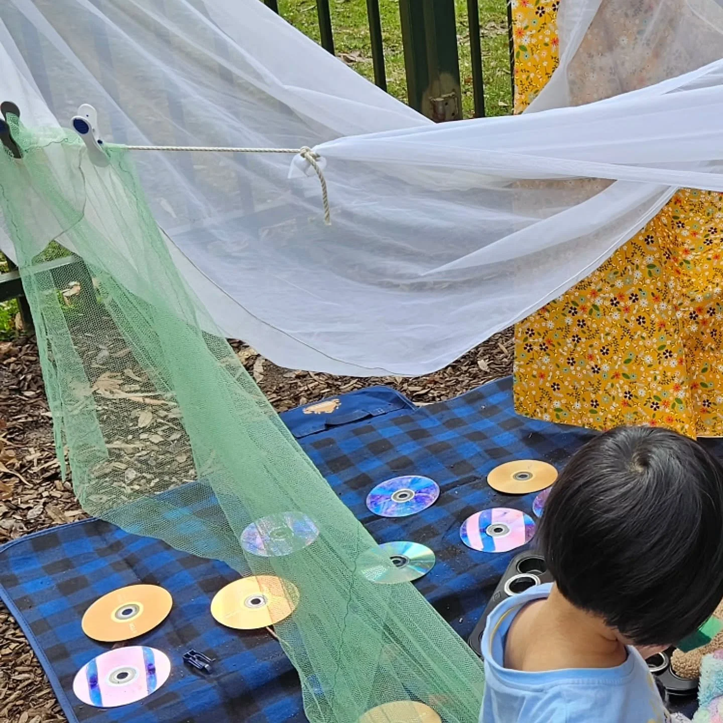 What I see left behind after a loose-parts play Incursion is far more than meets the eye.

Scattered objects are signs of little hands that explored, carefully placed fabrics are reminders of the imaginative minds that created here, and the endless l