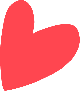 A red, stylized heart shape on a black background.