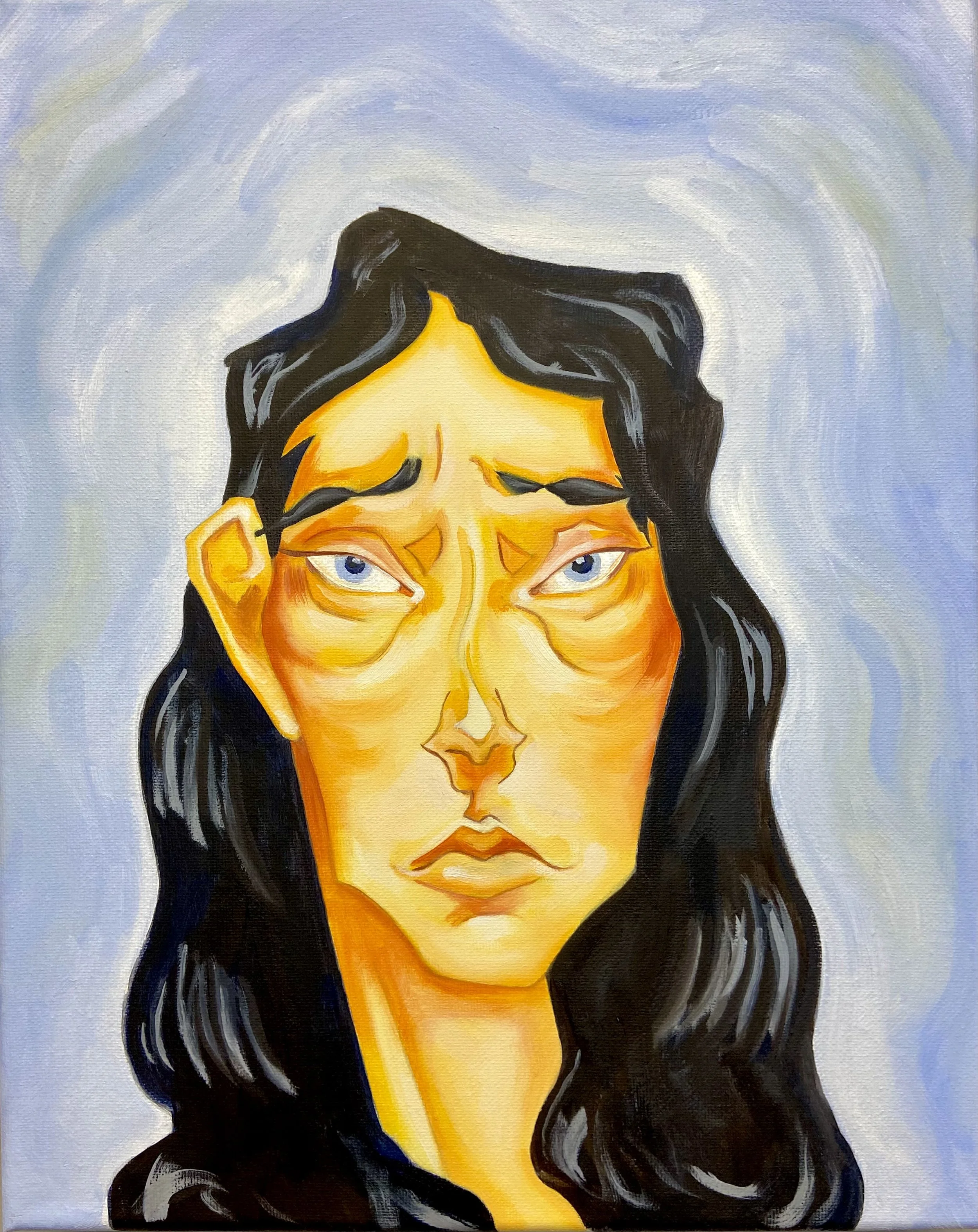 Worried Orange Face Self Portrait.jpeg