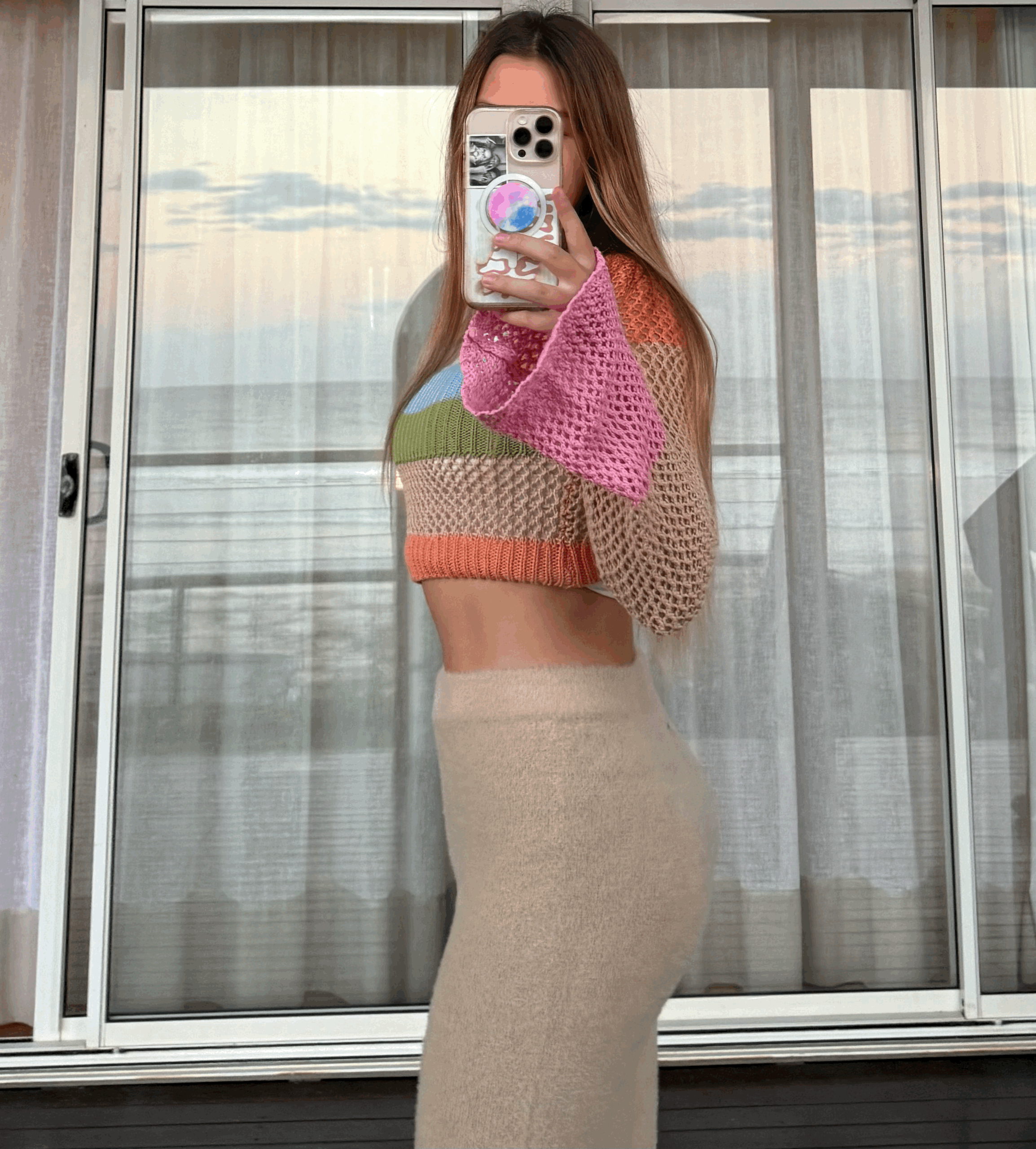 Crochet Bell Sleeve Crop