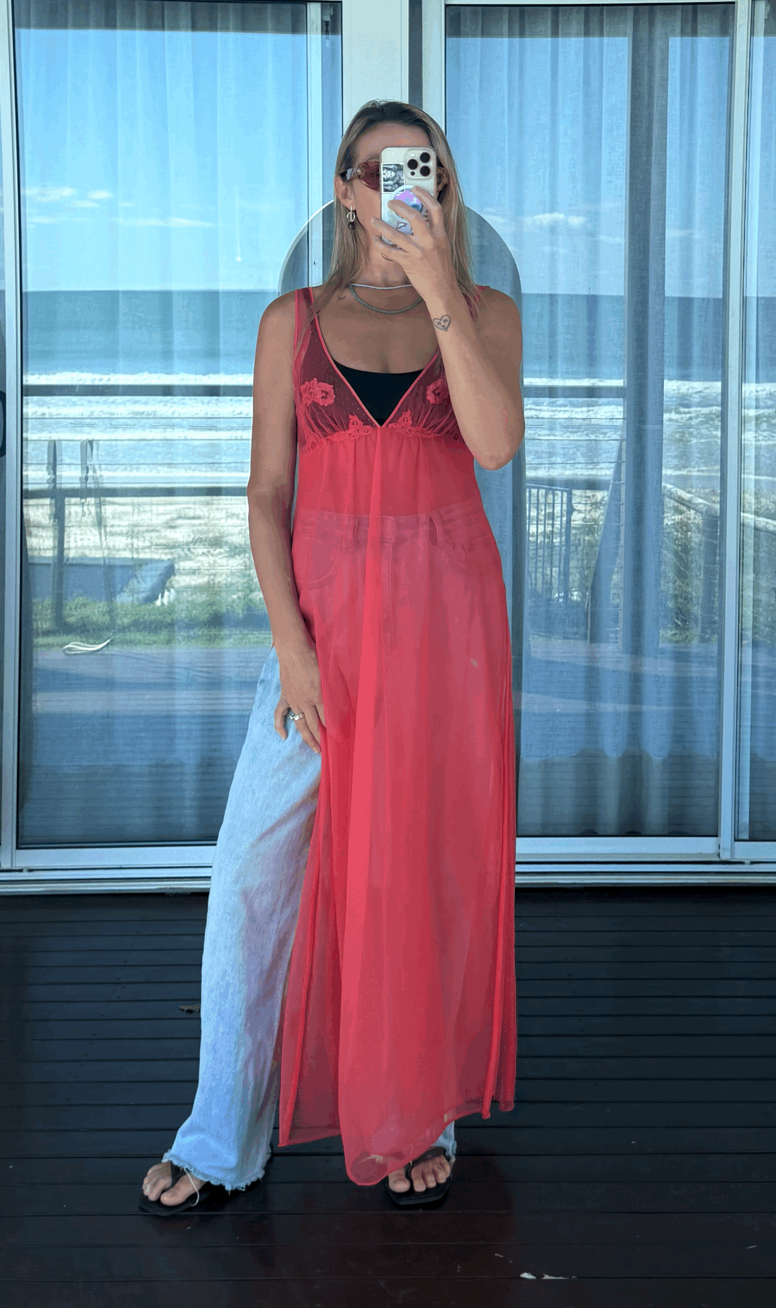 Sheer Lingerie Maxi Dress