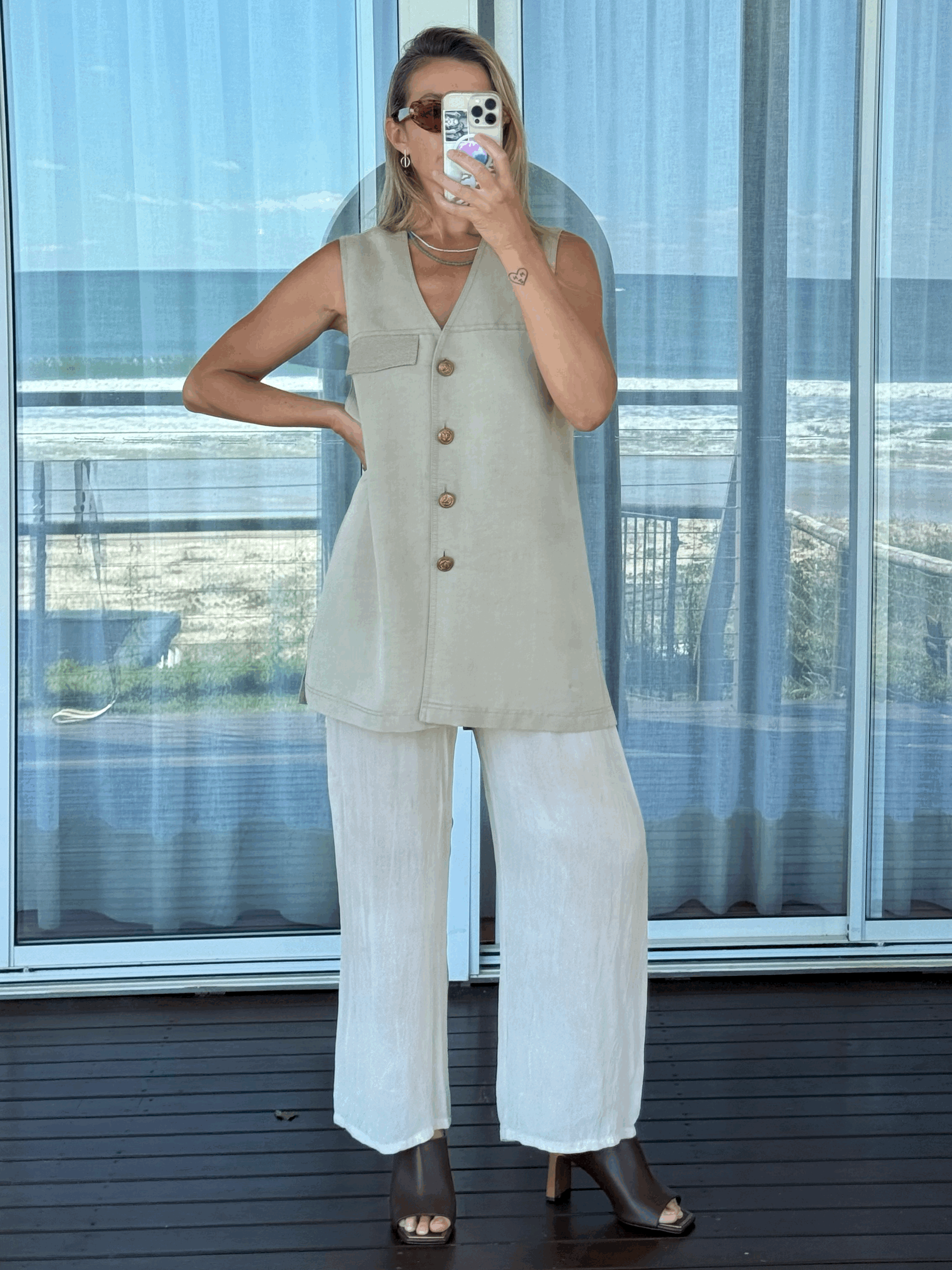 Vintage Button Vest