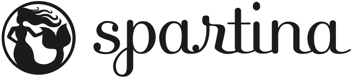 The logo features a stylized female figure holding a large sphere, with the word 'SPARTA' written next to it in lowercase cursive font.