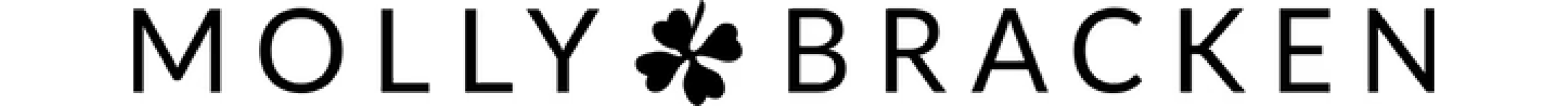 The logo of Holly Bracken with stylized characters and a flower at the center