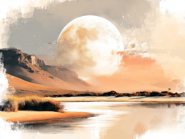 Volle maan in waterman