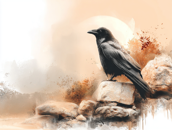 Kraai als spiritueel symbool van wijsheid en transformatie