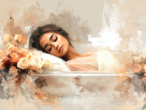 De glazen kist van Sneeuwwitje als symbool van albedo en innerlijke stilte