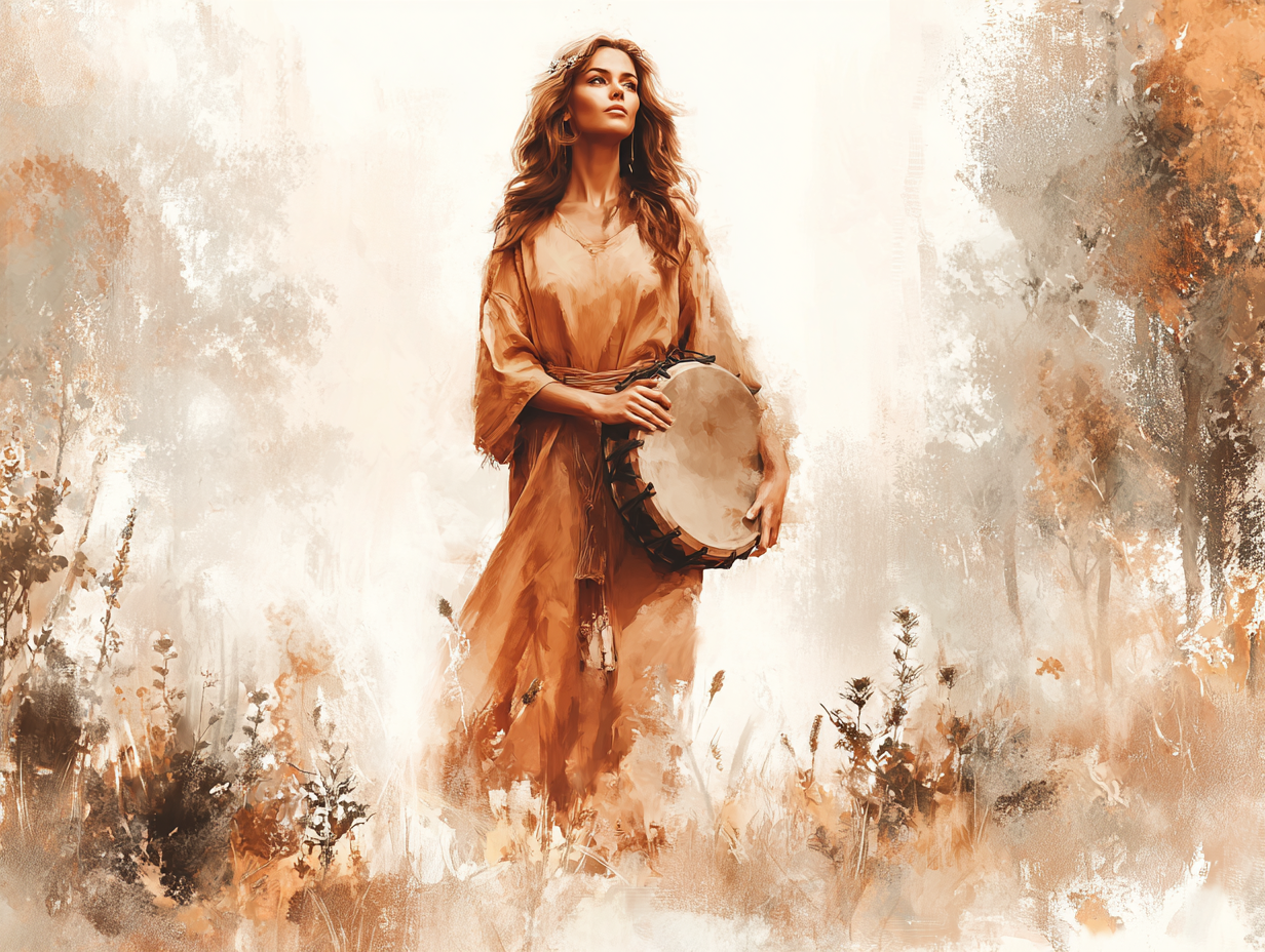 Vrouw schrijft in een notitieboekje, omringd door een artistieke en dromerige sfeer met bloemen, lichtvlekken en kalligrafische teksten.